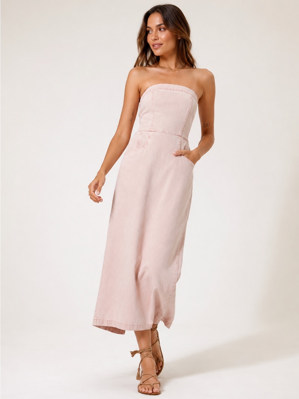 YFB Taylor Tube Dress - Pink Clay